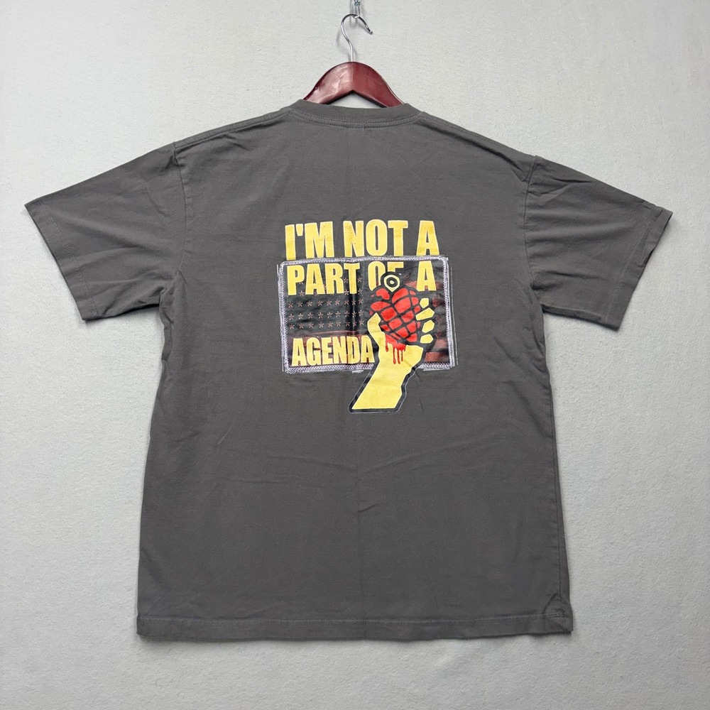Green Day T Shirt Mens XL Grey American Idiot Agenda Graphic Y2K Band Tee
